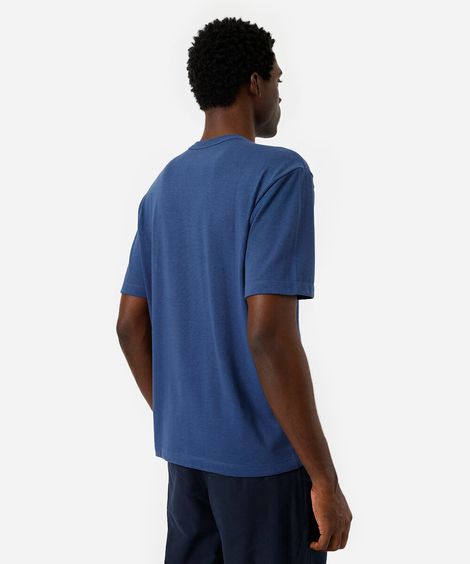 camiseta relaxed masculina de algodão coolmax azul