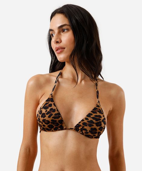 biquíni top cortininha feminino animal print colorido