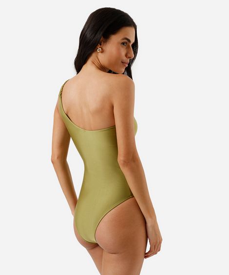 maiô ombro único feminino verde