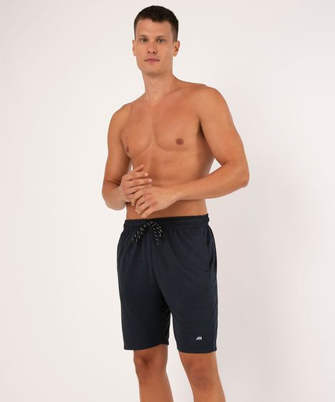 bermuda masculina esportiva listra lateral azul