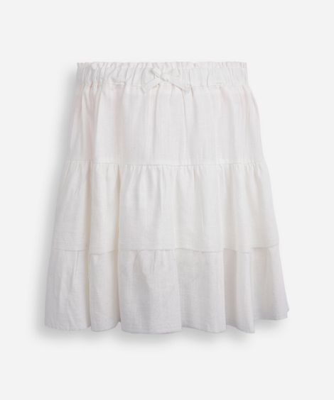 saia juvenil de viscose com marias off white