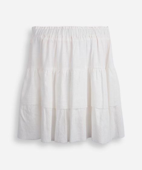 saia juvenil de viscose com marias off white