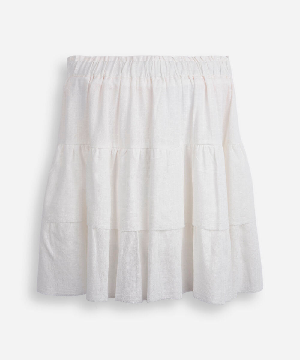 saia juvenil de viscose com marias off white