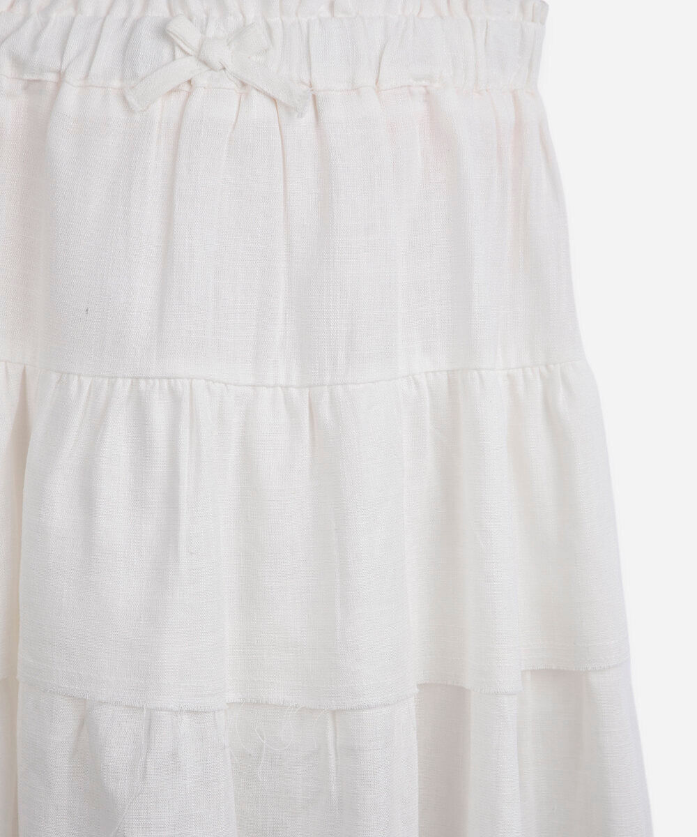 saia juvenil de viscose com marias off white