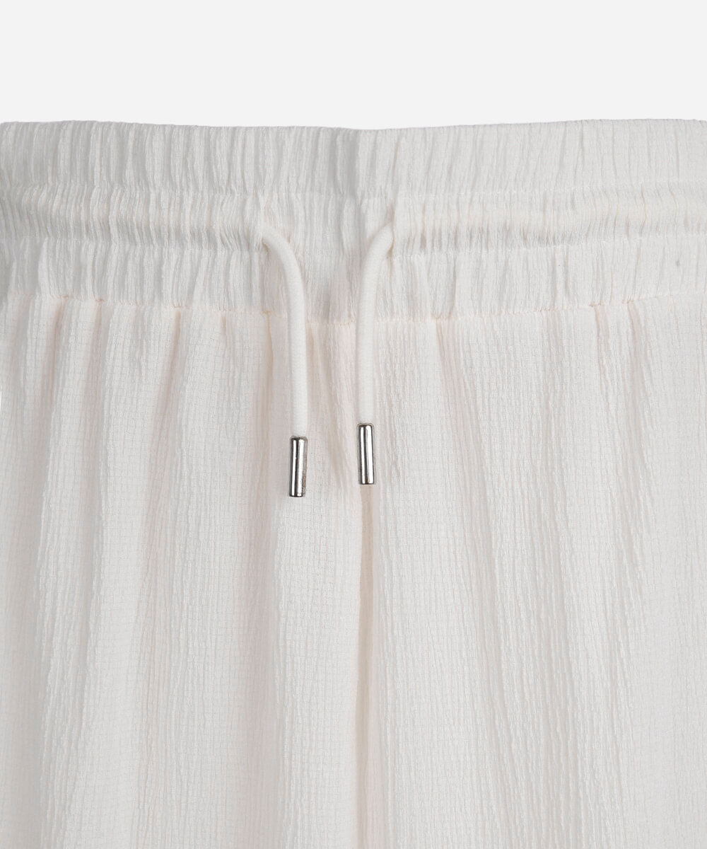 calça juvenil cargo wide leg off white