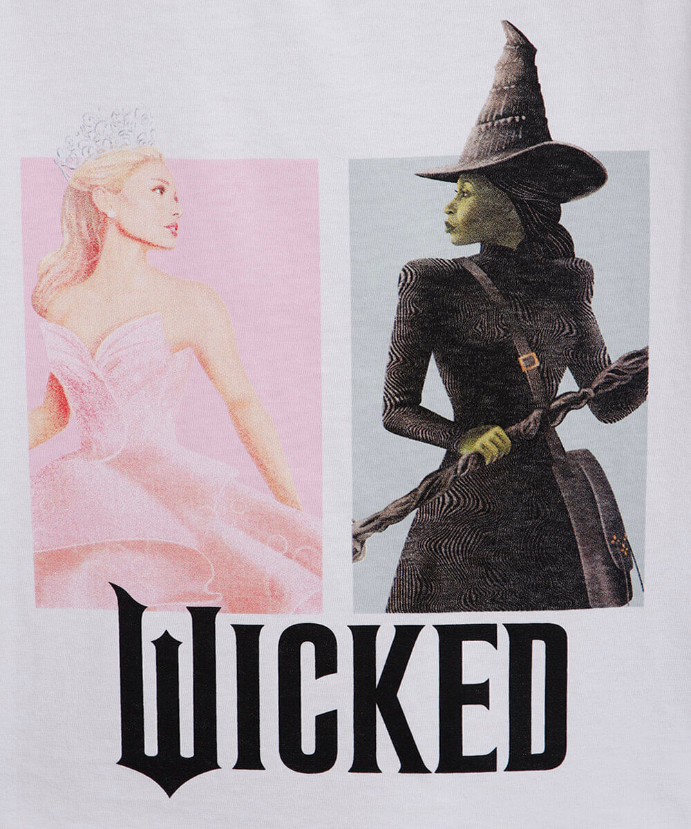 camiseta infantil de algodão wicked off white