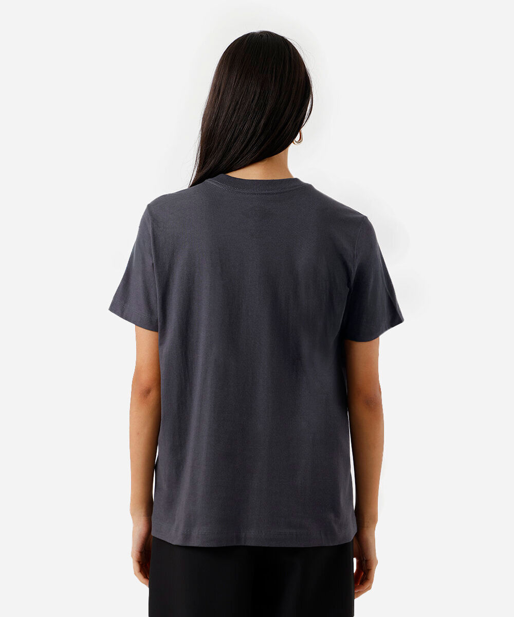 camiseta feminina de algodão elphaba wicked cinza