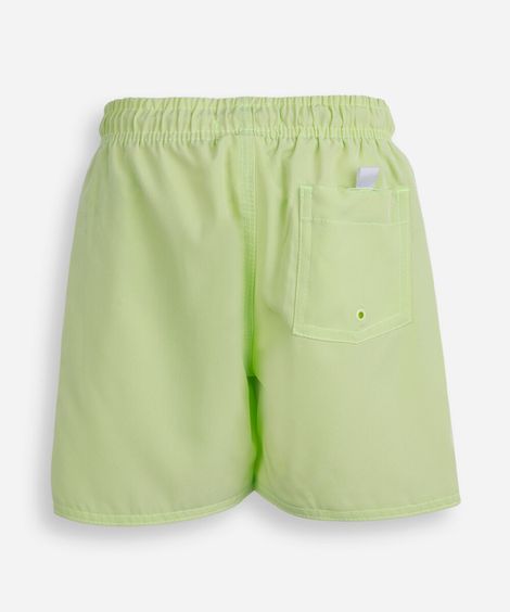 short boardshort infantil cós com elástico e cordão verde