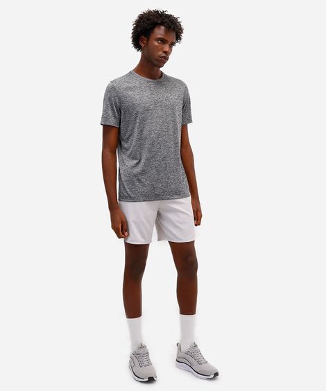 camiseta esportiva masculina manga curta cinza