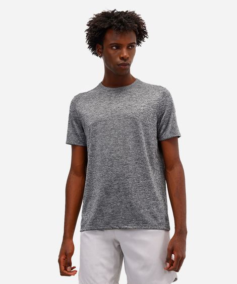camiseta esportiva masculina manga curta cinza
