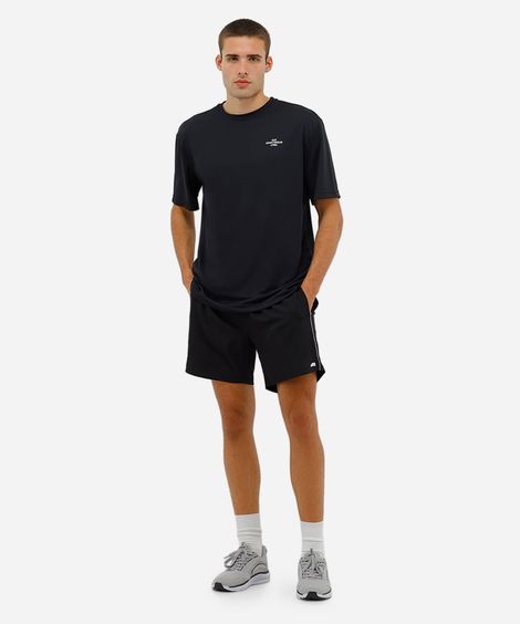 camiseta oversized masculina estampada preta