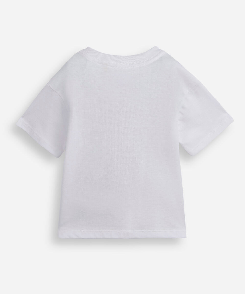 camiseta infantil de algodão marvel off white