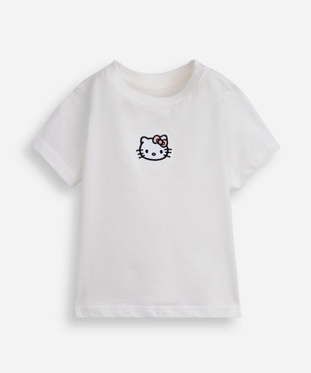 Camiseta infantil Hello Kitty off white