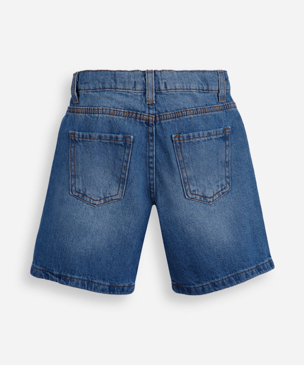 bermuda jeans infantil azul