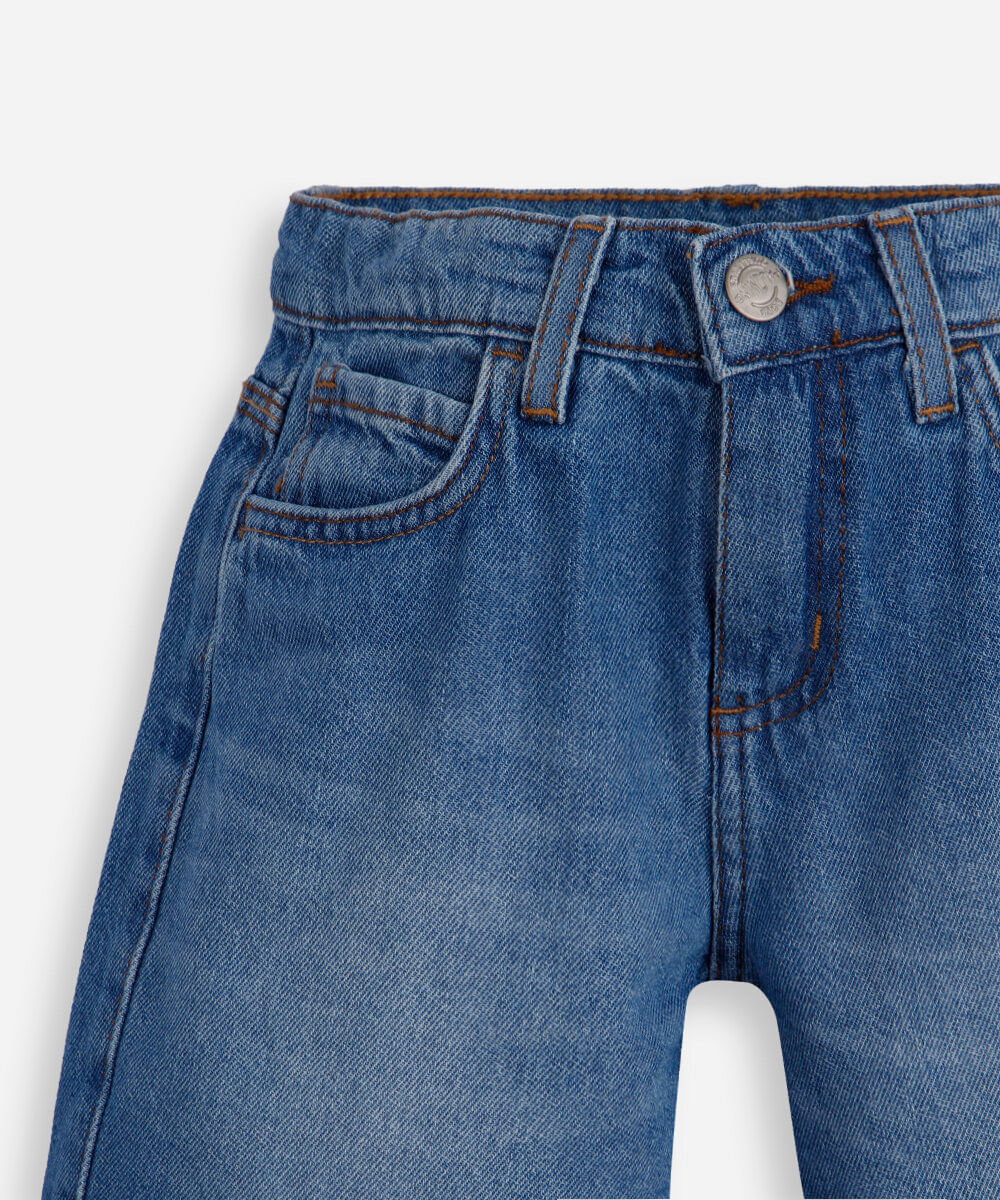 bermuda jeans infantil azul