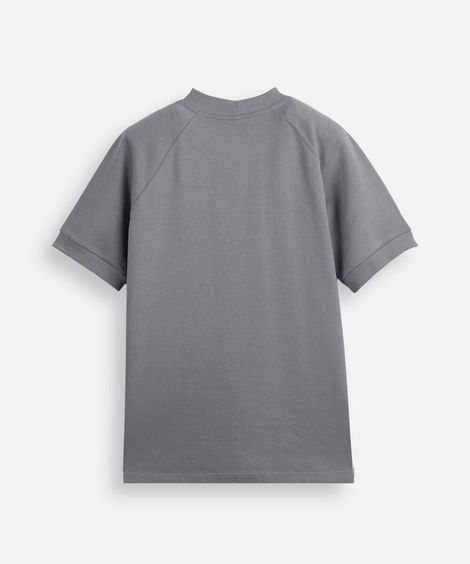 camiseta juvenil oversized cinza