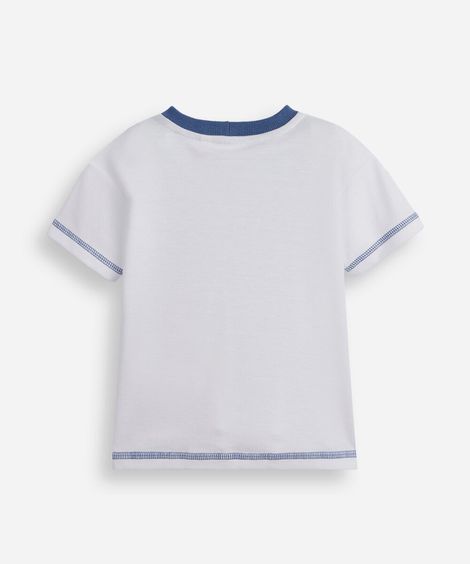 Camiseta infantil lets roll off white