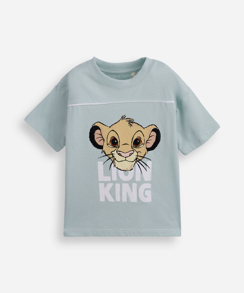 camiseta infantil de algodão simba verde