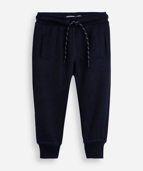 calça de moletom infantil com cordão azul