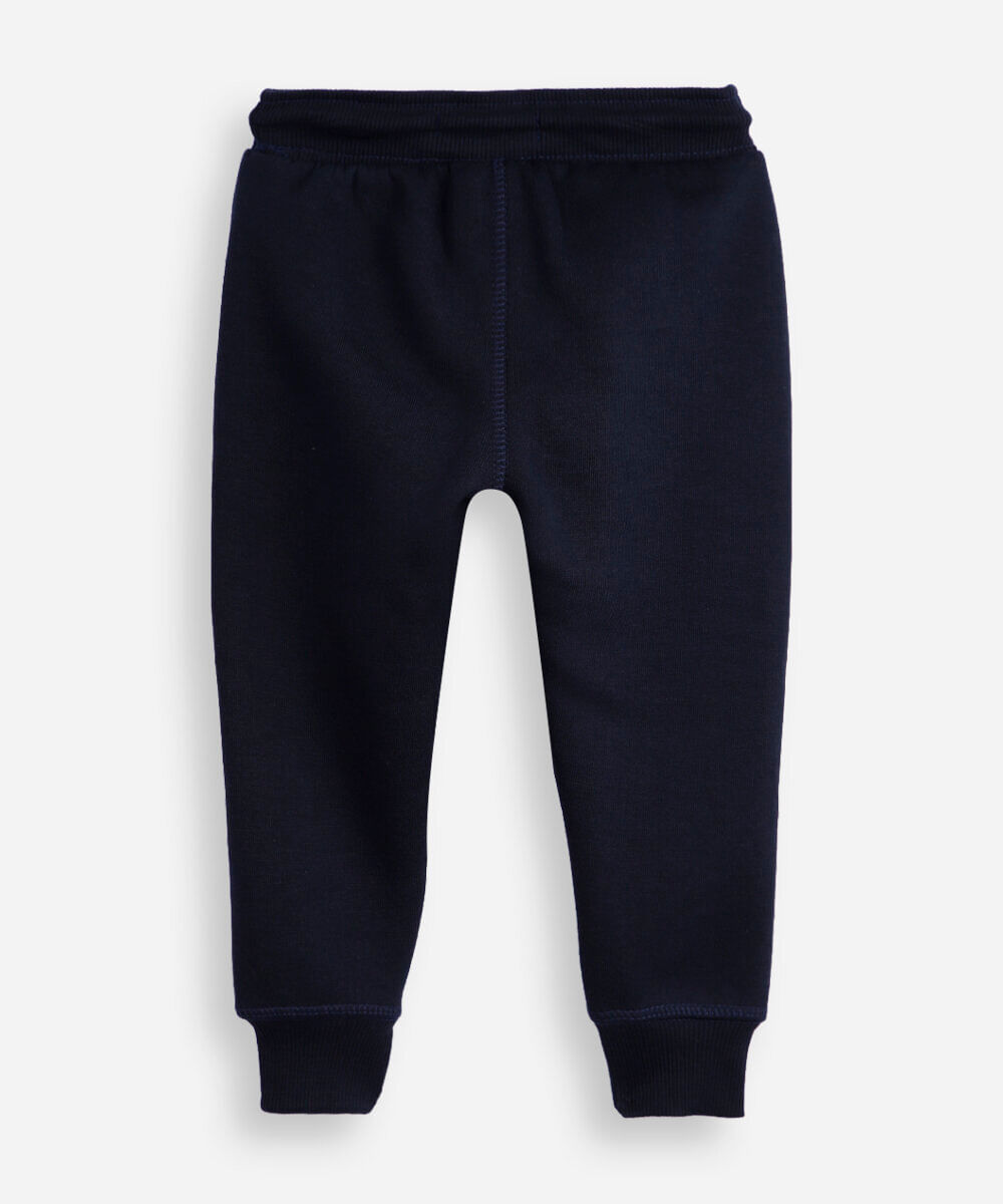 calça de moletom infantil com cordão azul