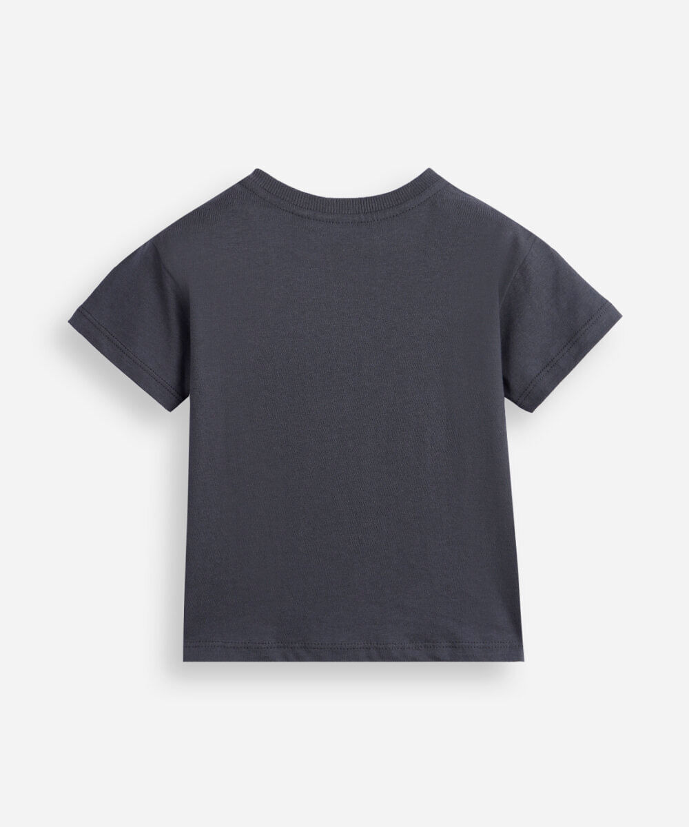 camiseta infantil manga curta mickey cinza