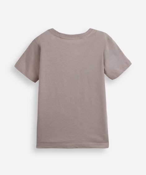 camiseta infantil de algodão jurassic world bege