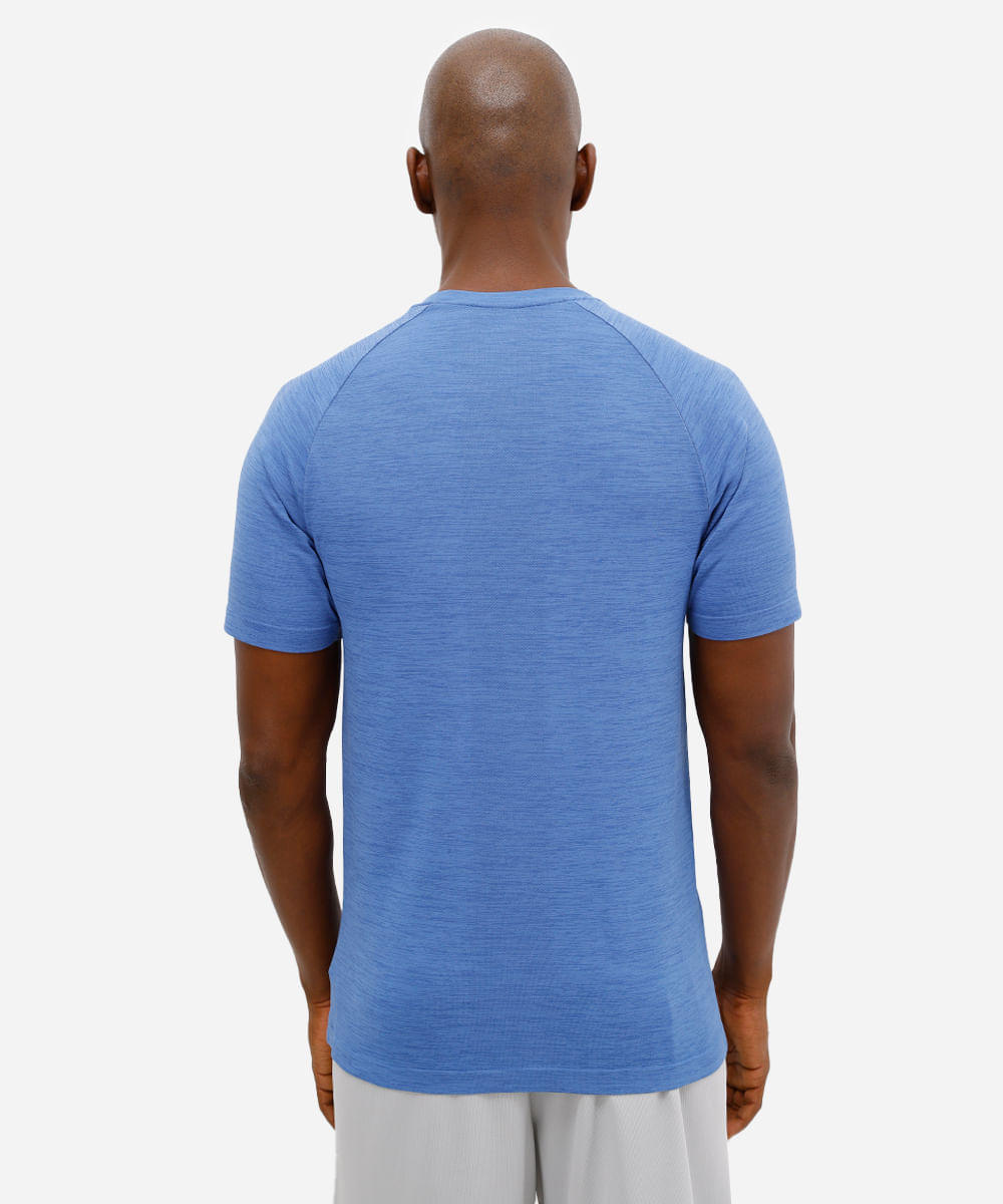 camiseta masculina texturizada azul