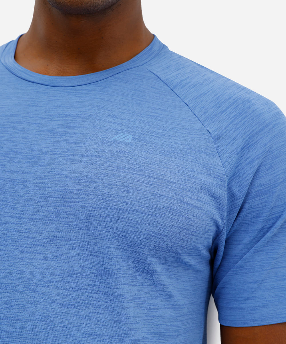 camiseta masculina texturizada azul