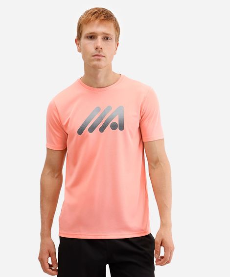 camiseta esportiva masculina manga curta laranja