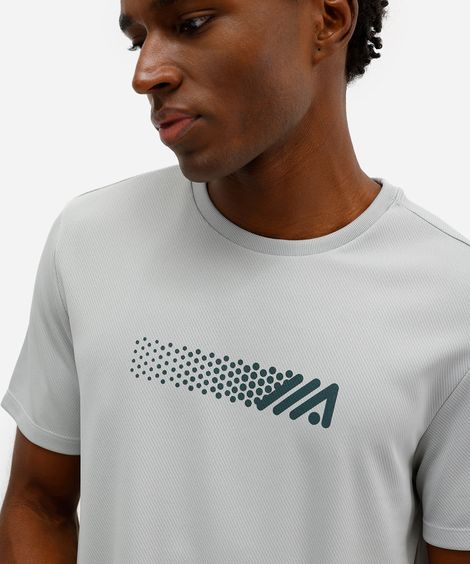 camiseta masculina esportiva manga curta verde