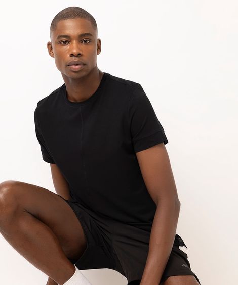 camiseta esportiva masculina yoga preta