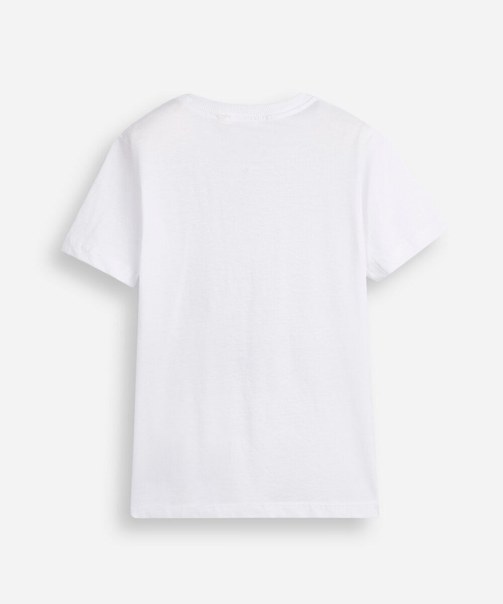 camiseta infantil de algodão manga curta athos off white