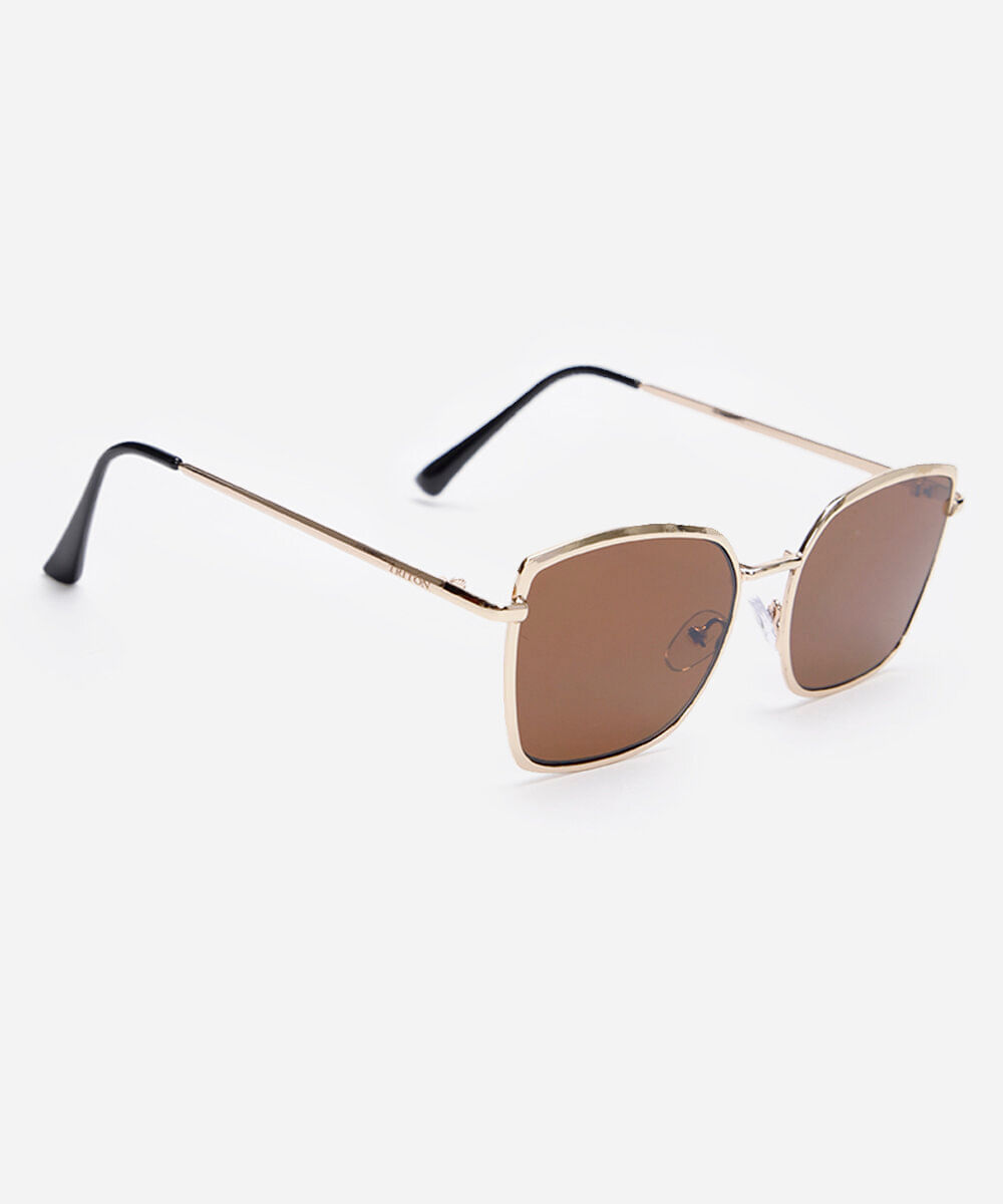 óculos de sol quadrado triton dourado
