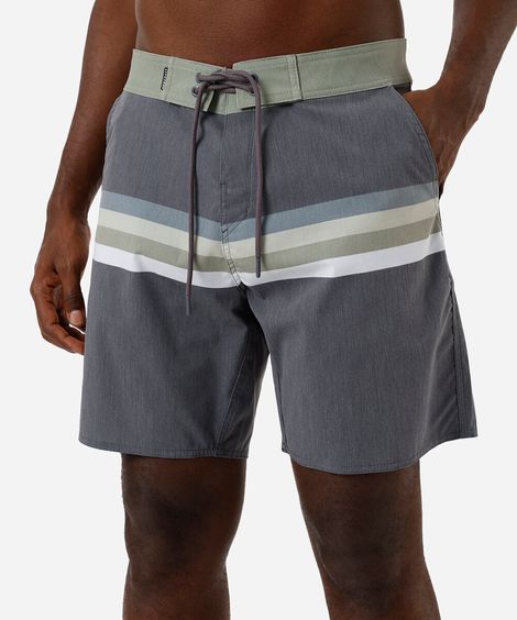 short boardshort masculino com listras colorido