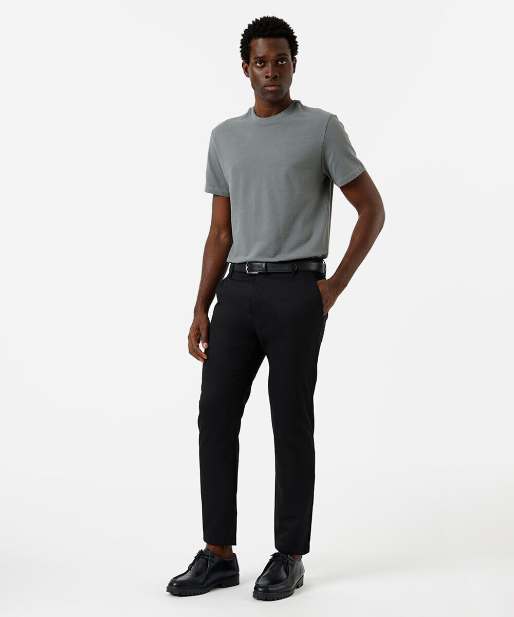 camiseta masculina de algodão texturizada verde