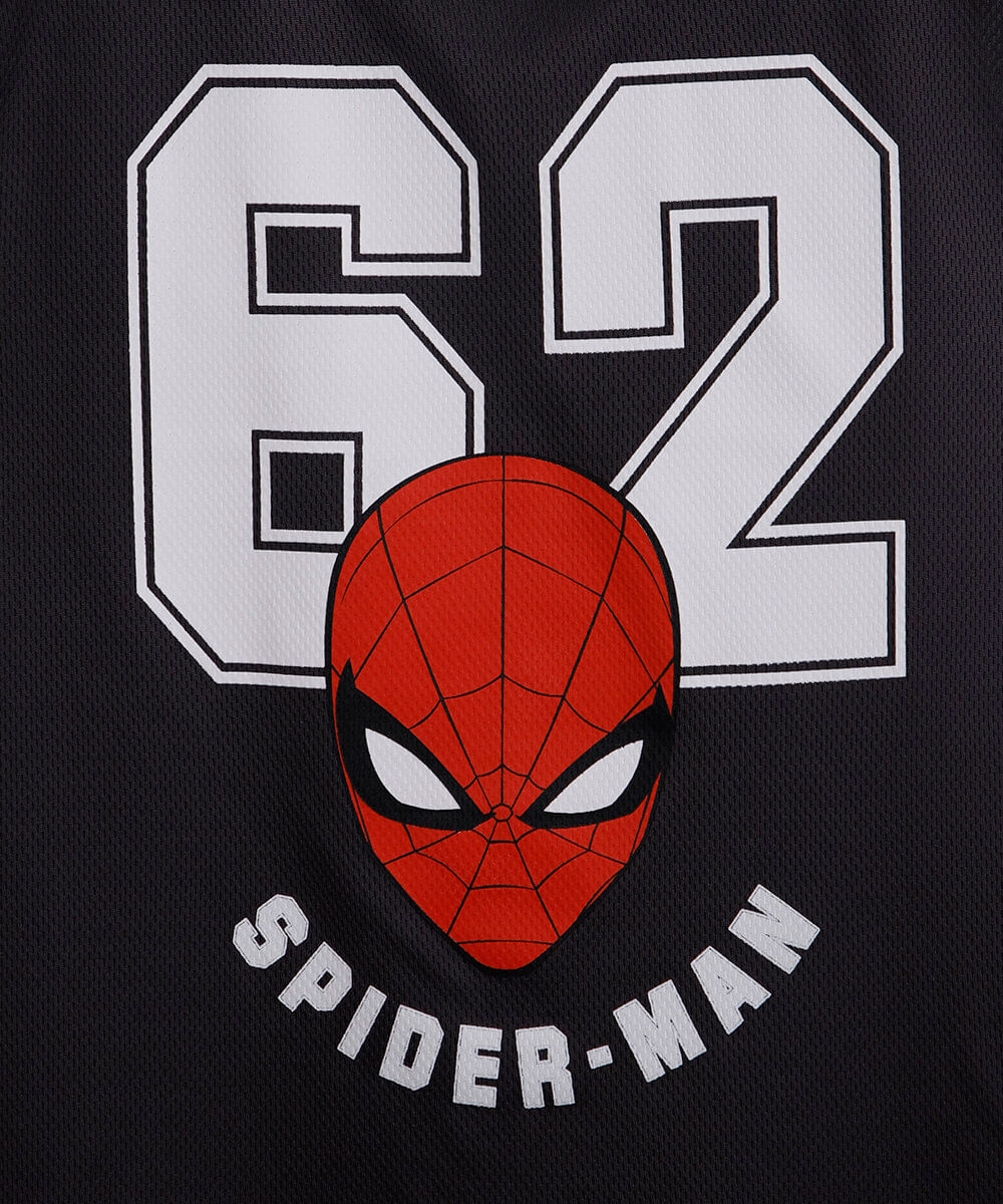 regata infantil com recorte homem aranha cinza