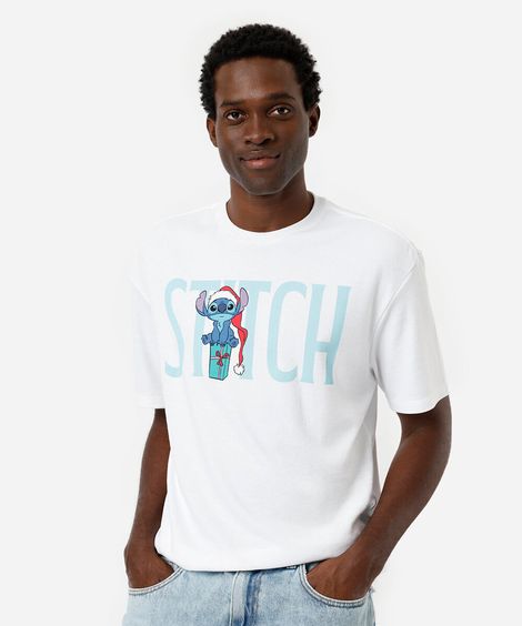 camiseta masculina com algodão stitch off white