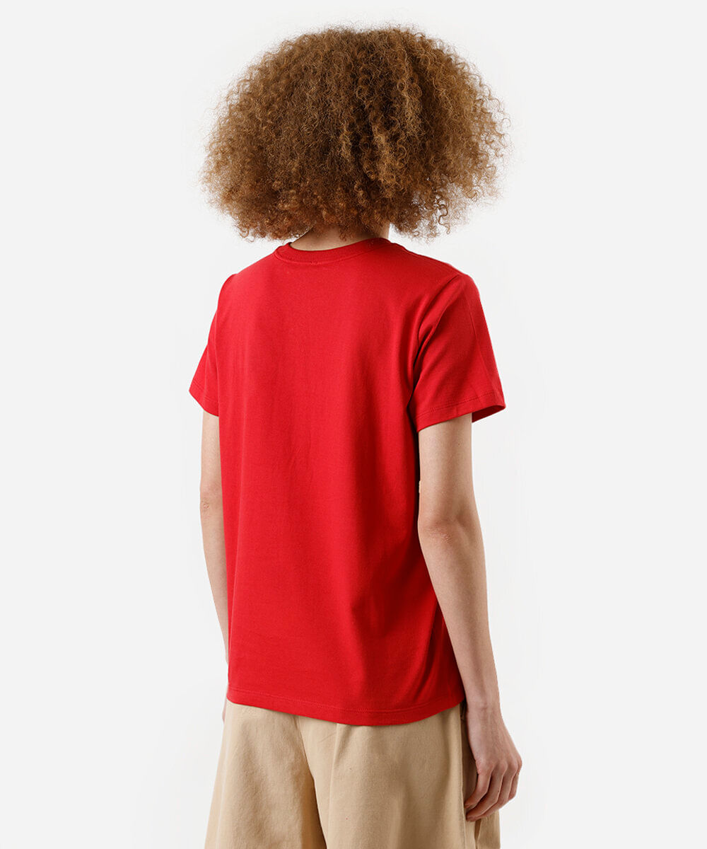 camiseta feminina de algodão stranger things - vermelho
