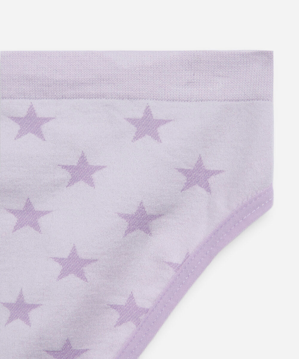 kit de 2 calcinhas biquíni infantil estrelas colorido