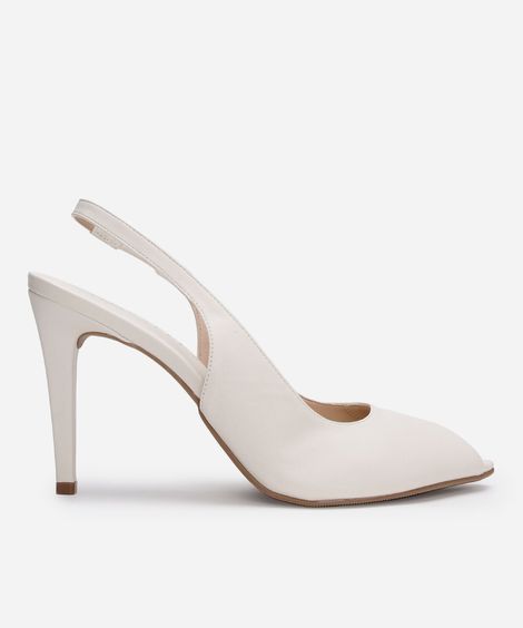 scarpin peep toe salto fino oneself off white