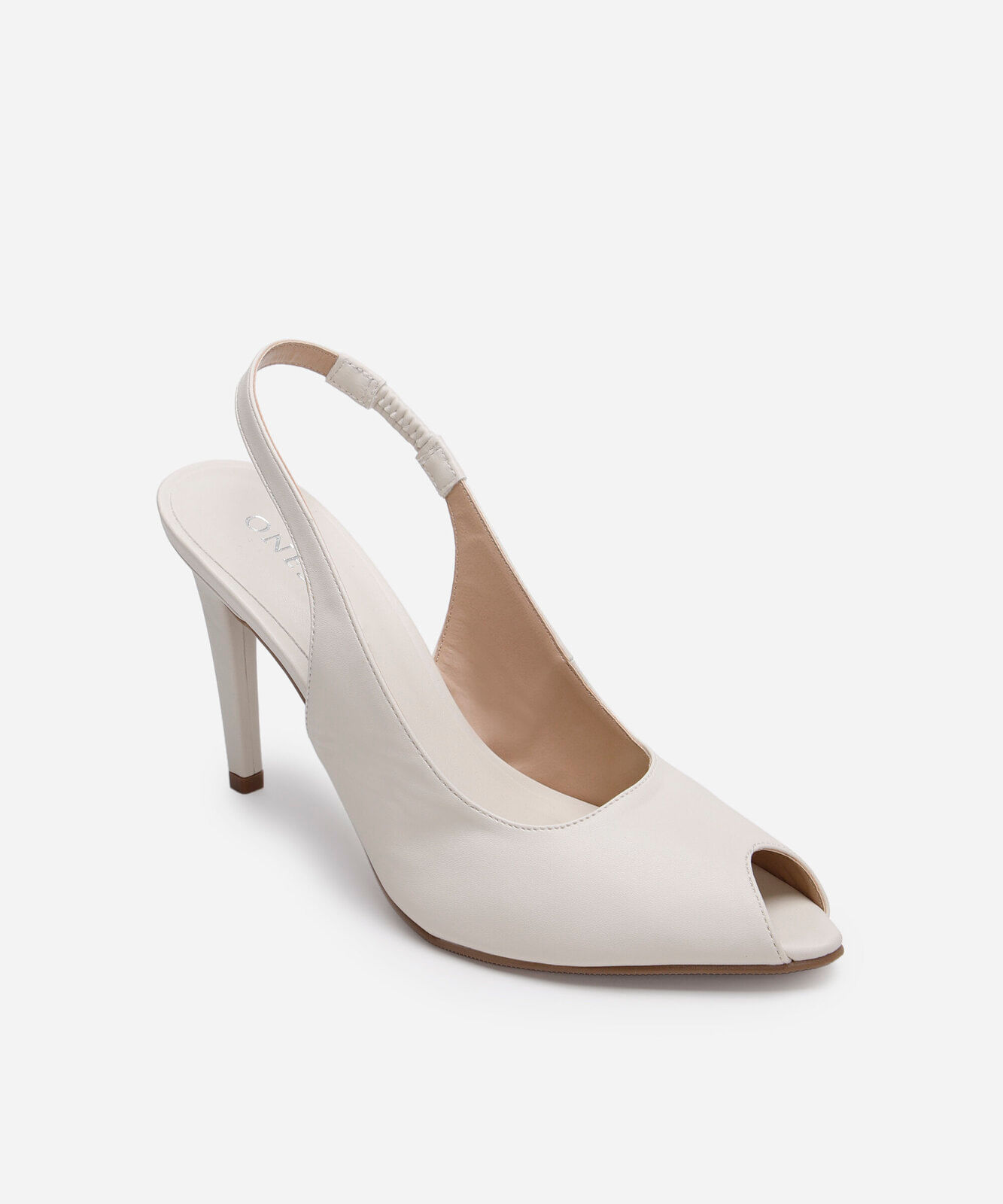 scarpin peep toe salto fino oneself off white