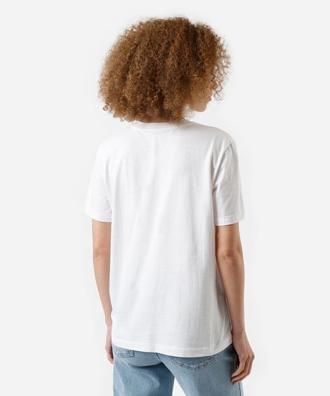 camiseta feminina de algodão stranger things off white