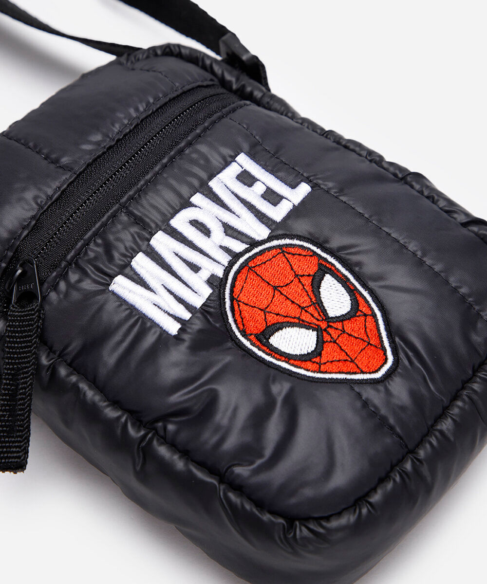 shoulder bag infantil homem aranha preta