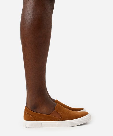 tênis slip on texturizado oneself marrom