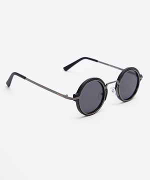 óculos de sol redondo triton unissex cinza