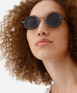 óculos de sol redondo triton unissex cinza