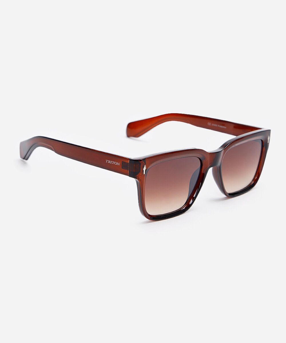 óculos de sol quadrado triton unissex marrom