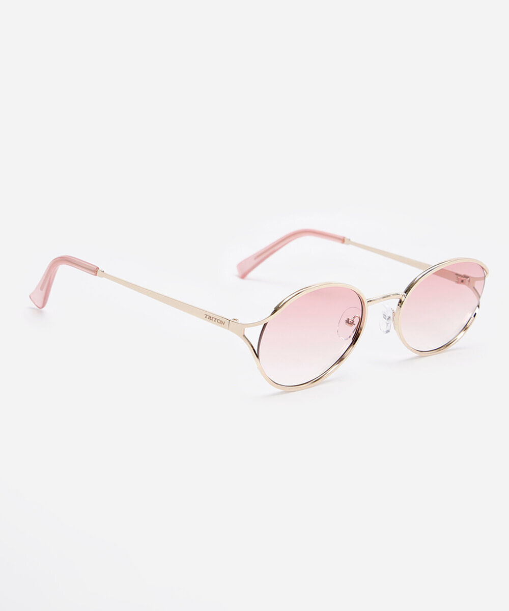 óculos de sol oval triton dourado