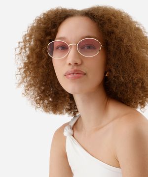 óculos de sol oval triton dourado