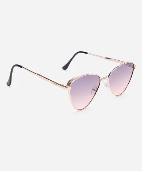 óculos de sol gatinho triton dourado